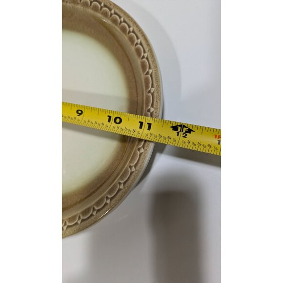 Syracuse China Oval Serving Plate Platter White Brown Rim Restaurant Ware USA - Picture 5 of 8